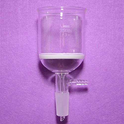 NANSHIN זכוכית 500 מל סט סינון סט [בקבוק ארלנמייר+משפך פילטר], סט כלי זכוכית במעבדה